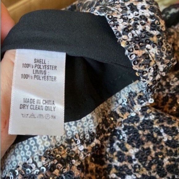 Olivia Rubin Flora Leopard Print Sequin Camisole Blouse 2 Designer Classic - Picture 5 of 9